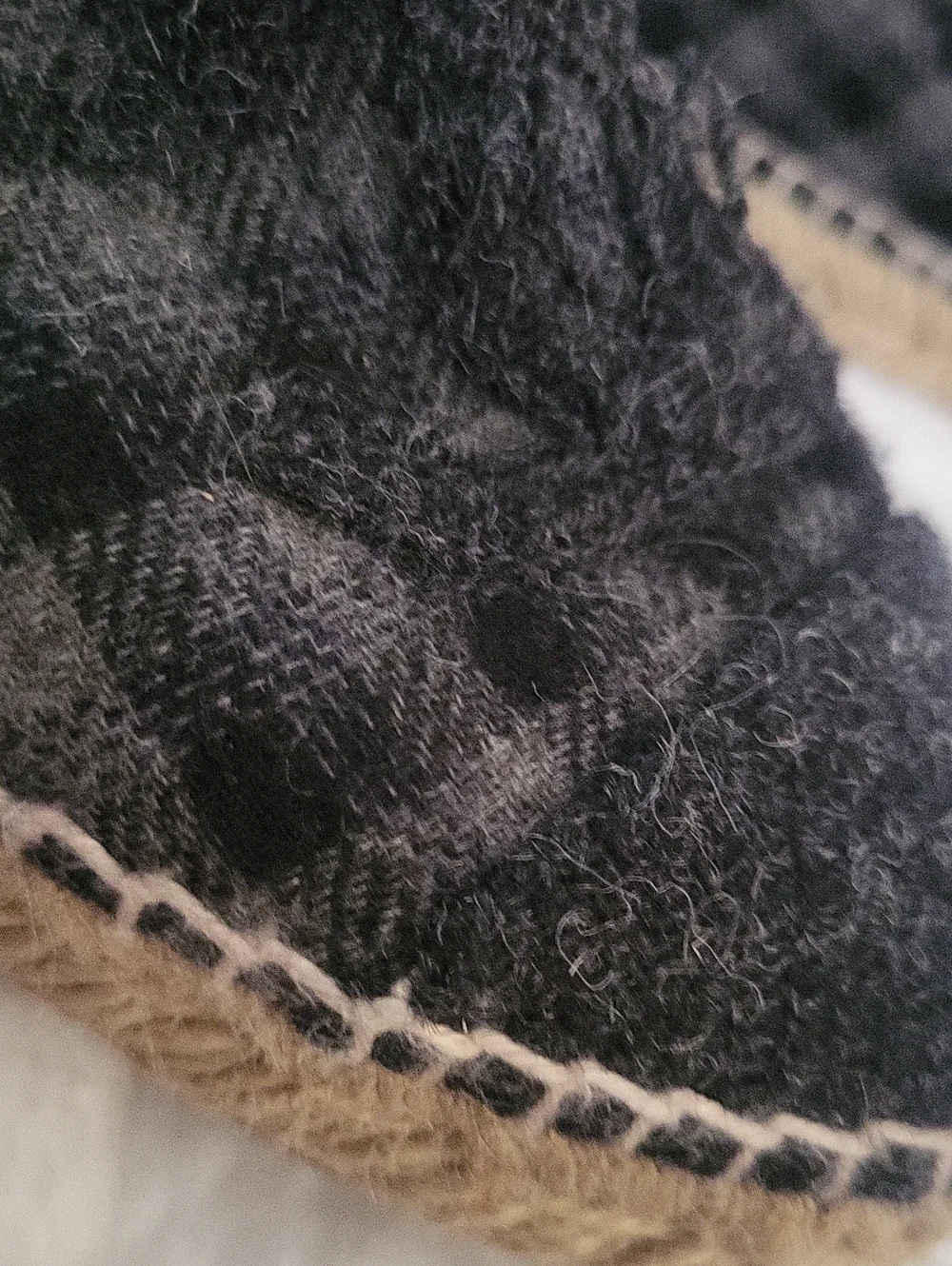 Coco Chanel Check Wool Cap Toe CC Espadrille Flats